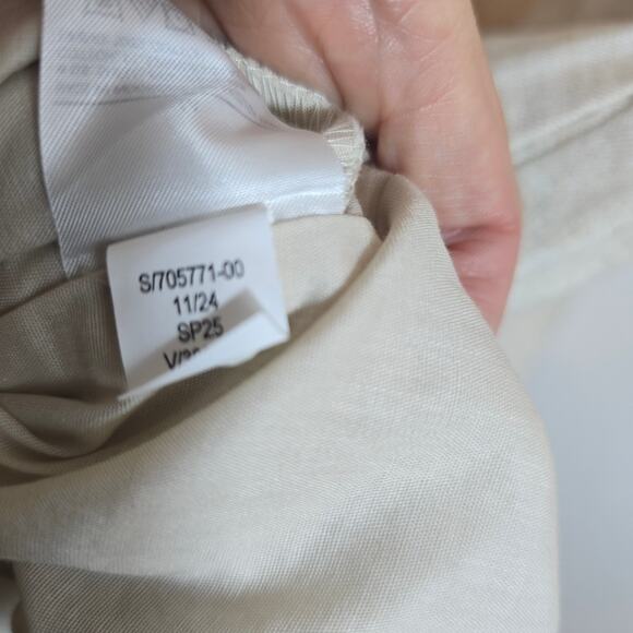 NWT Banana Republic Linen Blend Square Neck Dress Sz M Beige Shift Neutral $110 - Picture 10 of 11